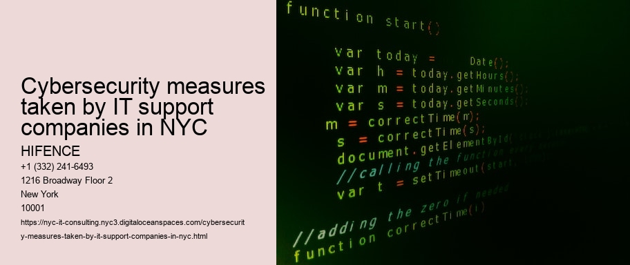 Cybersecurity measures taken by IT support companies in NYC
