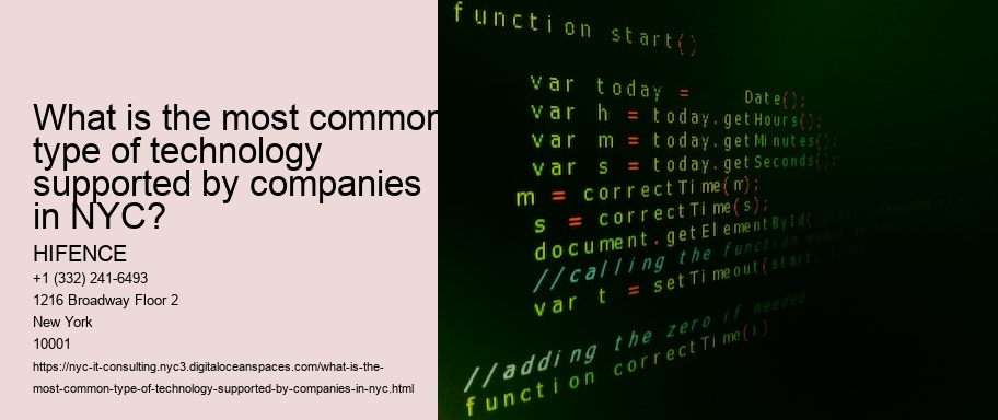 What is the most common type of technology supported by companies in NYC?