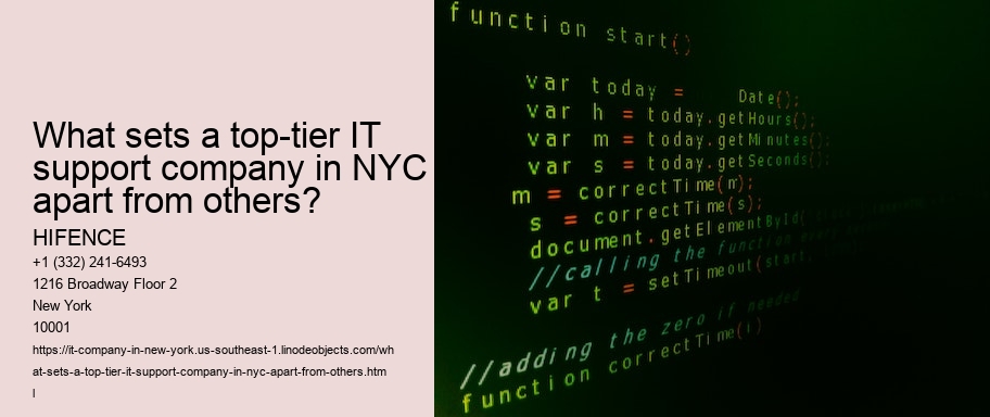 What sets a top-tier IT support company in NYC apart from others?