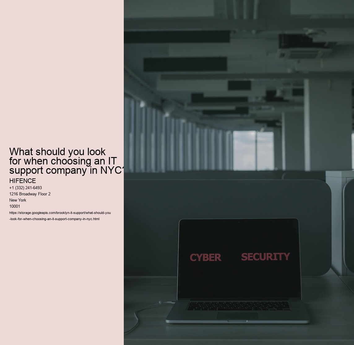 What should you look for when choosing an IT support company in NYC?